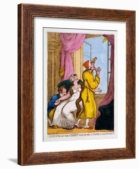 Looking at the Comet Till You Get a Criek in the Neck, 1811-Thomas Rowlandson-Framed Giclee Print