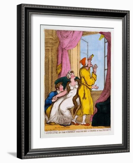 Looking at the Comet Till You Get a Criek in the Neck, 1811-Thomas Rowlandson-Framed Giclee Print