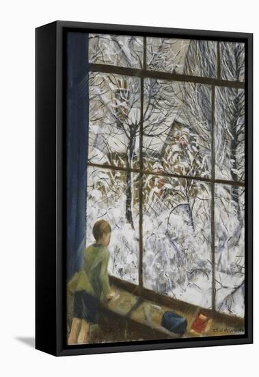 Looking at the Snow-Christopher Richard Wynne Nevinson-Framed Premier Image Canvas