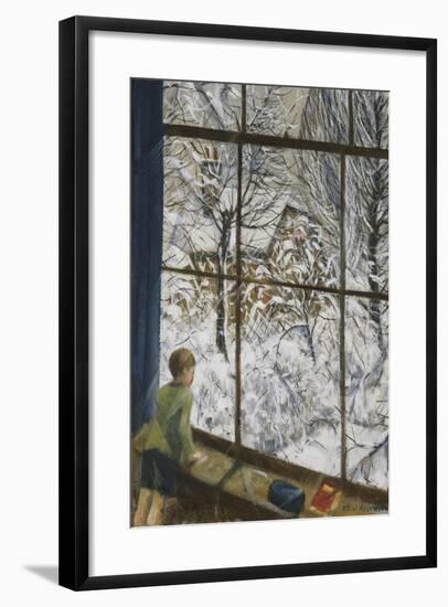 Looking at the Snow-Christopher Richard Wynne Nevinson-Framed Giclee Print