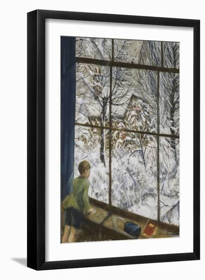 Looking at the Snow-Christopher Richard Wynne Nevinson-Framed Giclee Print