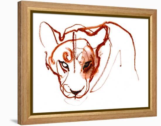 Looking at you looking at me, 2021, (mixed media on paper)-Mark Adlington-Framed Premier Image Canvas