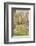 Looking Down a Grass Path with a Bed of Daffodils and Trees on Either Side-Beatrice Parsons-Framed Photographic Print