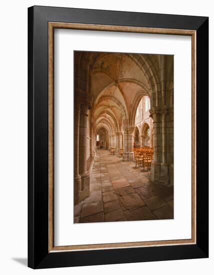 Looking Down an Aisle in the Church of Notre Dame, Saint Pere, Yonne, Burgundy, France, Europe-Julian Elliott-Framed Photographic Print