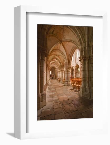 Looking Down an Aisle in the Church of Notre Dame, Saint Pere, Yonne, Burgundy, France, Europe-Julian Elliott-Framed Photographic Print