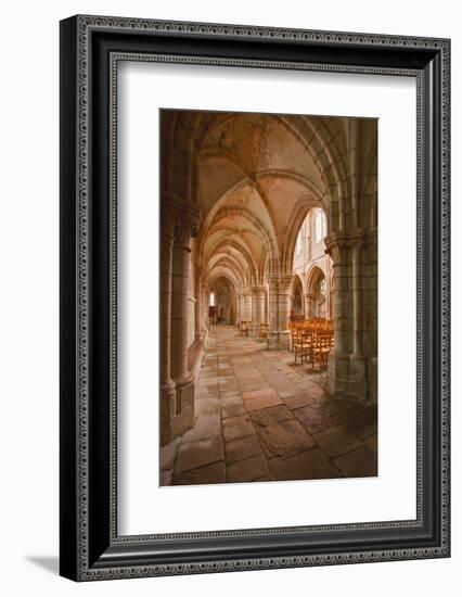 Looking Down an Aisle in the Church of Notre Dame, Saint Pere, Yonne, Burgundy, France, Europe-Julian Elliott-Framed Photographic Print