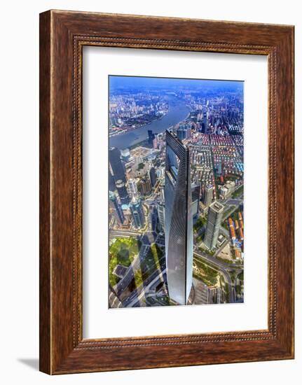 Looking Down on the Liujiashui Financial District, Shanghai, China.-William Perry-Framed Photographic Print