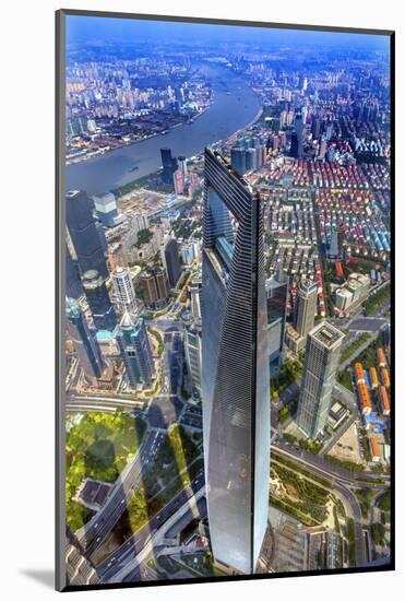 Looking Down on the Liujiashui Financial District, Shanghai, China.-William Perry-Mounted Photographic Print