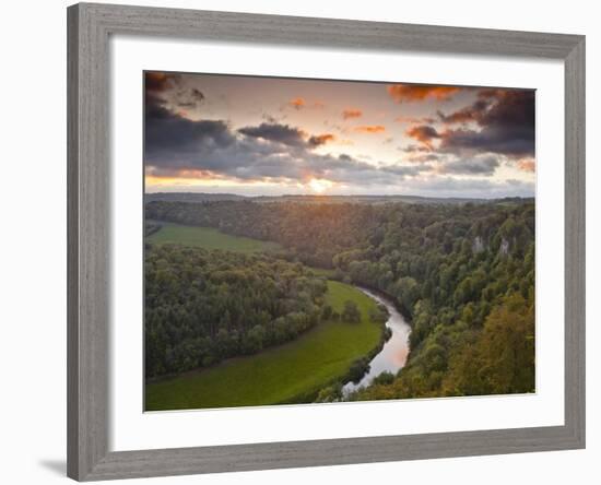 Looking Down on the River Wye from Symonds Yat Rock, Herefordshire, England, United Kingdom, Europe-Julian Elliott-Framed Photographic Print