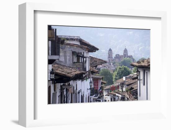 Looking down on town centre, Valle de Bravo, Mexico, North America-Peter Groenendijk-Framed Photographic Print