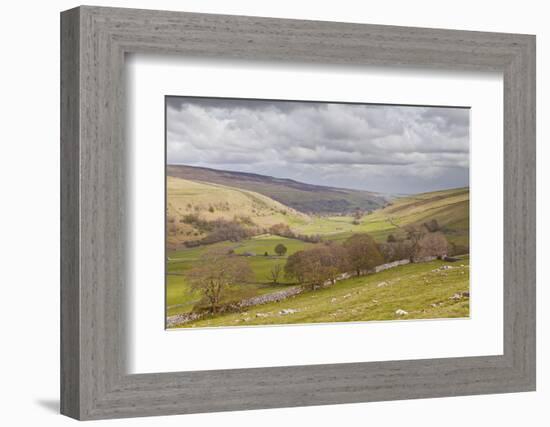 Looking Down onto Littondale in the Yorkshire Dales National Park-Julian Elliott-Framed Photographic Print