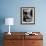 Looking Down Row of Empty Scarred Old Fashioned Desks in Schoolroom-Walter Sanders-Framed Photographic Print displayed on a wall