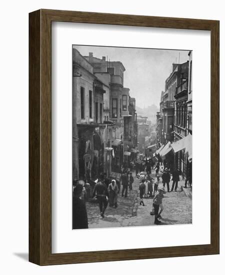 'Looking down Step Street, Constantinople', 1913-Unknown-Framed Photographic Print