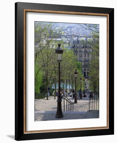 Looking Down the Famous Steps of Montmartre, Paris, France, Europe-Nigel Francis-Framed Photographic Print