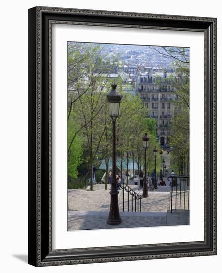 Looking Down the Famous Steps of Montmartre, Paris, France, Europe-Nigel Francis-Framed Photographic Print