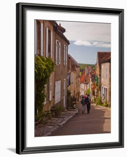 Looking Down the Main Street in Vezelay, Yonne, Burgundy, France, Europe-Julian Elliott-Framed Photographic Print