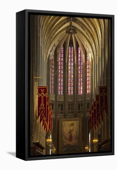 Looking Down the Nave of Cathedrale Sainte Croix D'Orleans (Cathedral of Orleans), Loiret, France-Julian Elliott-Framed Premier Image Canvas