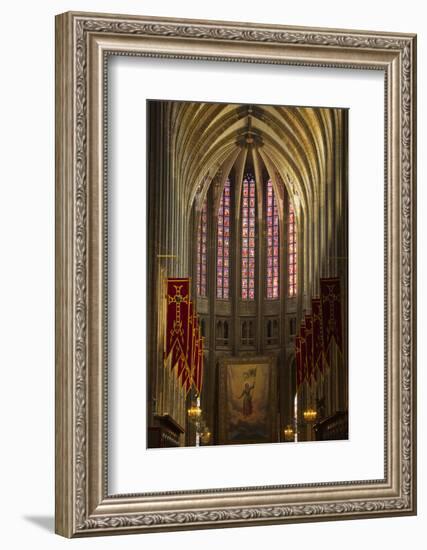 Looking Down the Nave of Cathedrale Sainte Croix D'Orleans (Cathedral of Orleans), Loiret, France-Julian Elliott-Framed Photographic Print