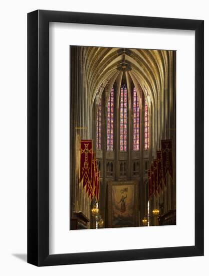 Looking Down the Nave of Cathedrale Sainte Croix D'Orleans (Cathedral of Orleans), Loiret, France-Julian Elliott-Framed Photographic Print