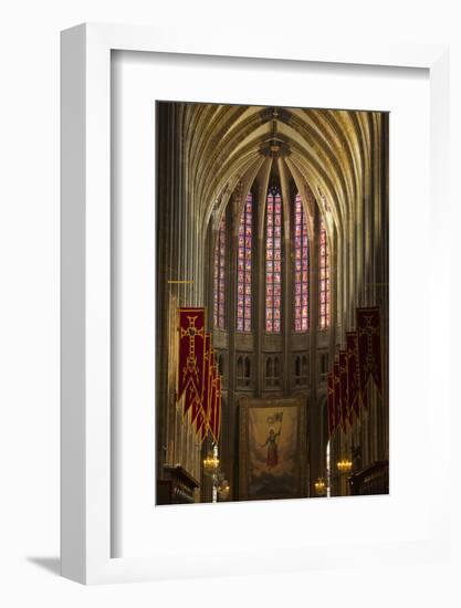 Looking Down the Nave of Cathedrale Sainte Croix D'Orleans (Cathedral of Orleans), Loiret, France-Julian Elliott-Framed Photographic Print