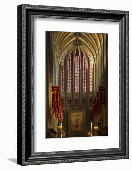 Looking Down the Nave of Cathedrale Sainte Croix D'Orleans (Cathedral of Orleans), Loiret, France-Julian Elliott-Framed Photographic Print