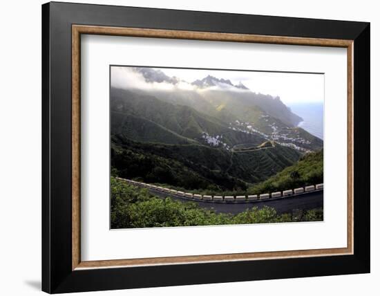 Looking Down to the Coastal Town Taganana, Anaga Peninsula, Northern Tenerife, Spain, Europe-David Pickford-Framed Photographic Print