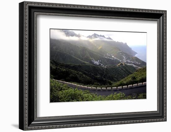 Looking Down to the Coastal Town Taganana, Anaga Peninsula, Northern Tenerife, Spain, Europe-David Pickford-Framed Photographic Print