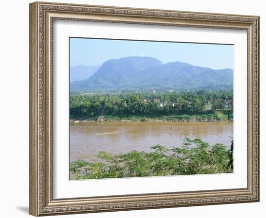 Looking East Across the Mekong River, to Luang Prabang, Laos, Indochina, Southeast Asia-Richard Ashworth-Framed Photographic Print