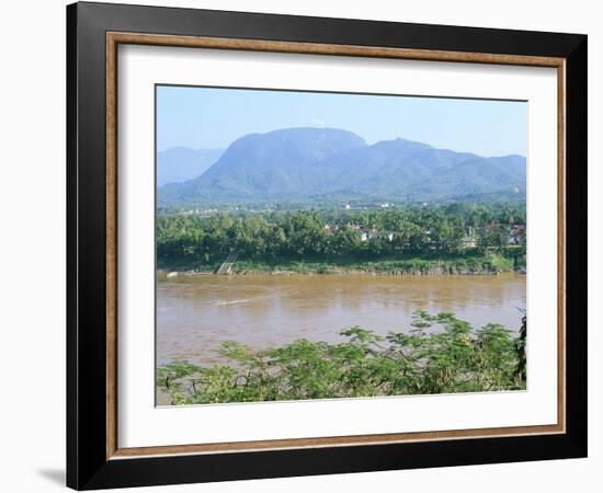 Looking East Across the Mekong River, to Luang Prabang, Laos, Indochina, Southeast Asia-Richard Ashworth-Framed Photographic Print