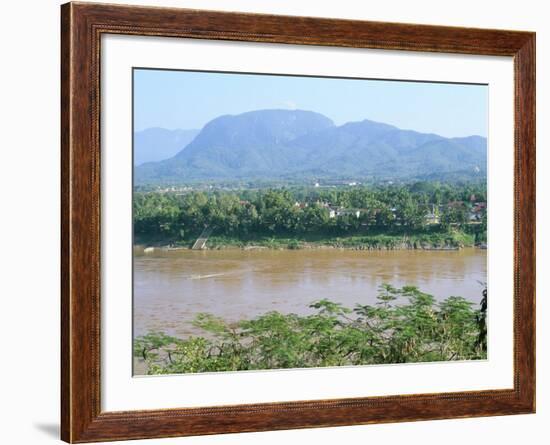 Looking East Across the Mekong River, to Luang Prabang, Laos, Indochina, Southeast Asia-Richard Ashworth-Framed Photographic Print