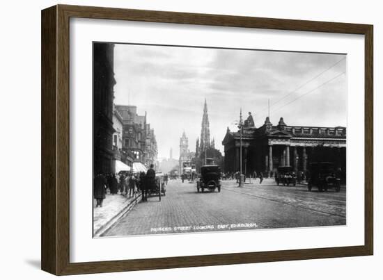 Looking East Along Princes Street, Edinburgh, Early 20th Century-Valentine & Sons-Framed Photographic Print