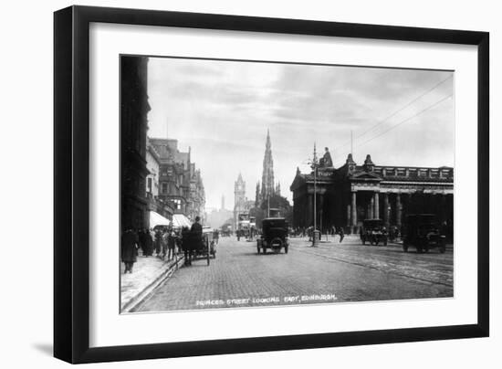 Looking East Along Princes Street, Edinburgh, Early 20th Century-Valentine & Sons-Framed Photographic Print