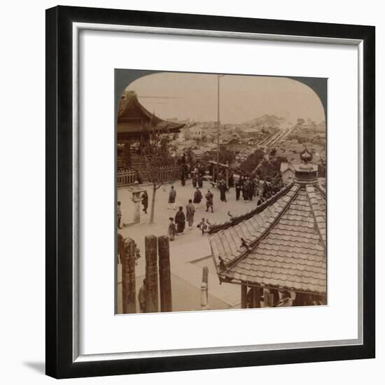 'Looking east from Miidera temple over Otsu and its canal to serene Lake Biwa, Japan', 1904-Unknown-Framed Photographic Print