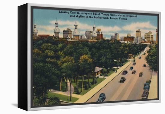 'Looking East on Lafayette Street, Tampa University and skyline, Tampa, Florida', c1940s-Unknown-Framed Premier Image Canvas