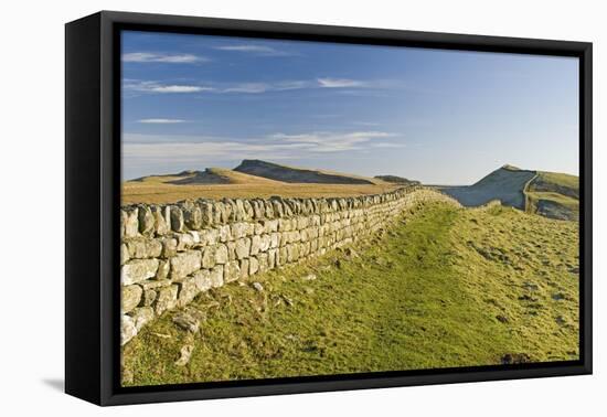 Looking East to Kings Hill and Sewingshields Crag, Hadrians Wall, England-James Emmerson-Framed Premier Image Canvas