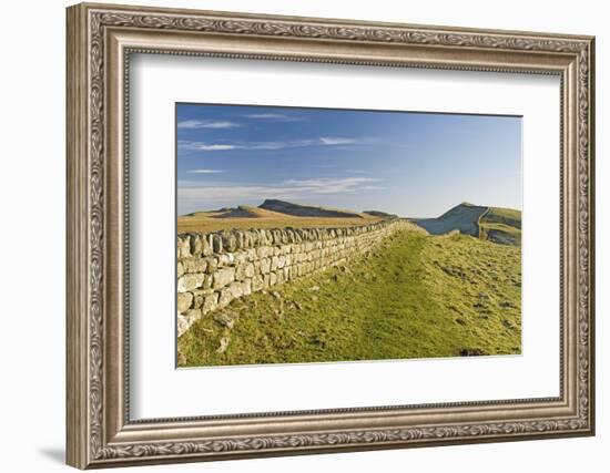 Looking East to Kings Hill and Sewingshields Crag, Hadrians Wall, England-James Emmerson-Framed Photographic Print