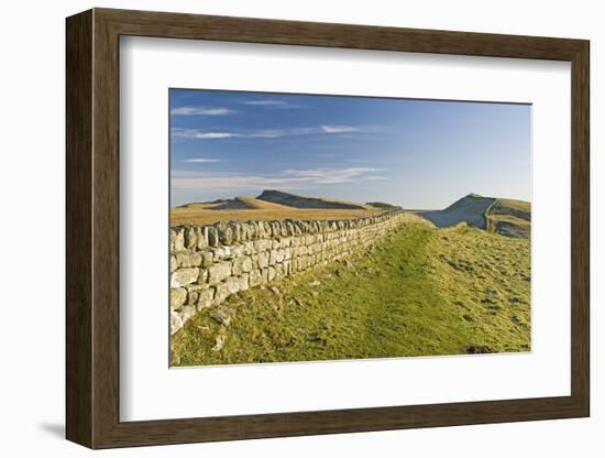 Looking East to Kings Hill and Sewingshields Crag, Hadrians Wall, England-James Emmerson-Framed Photographic Print