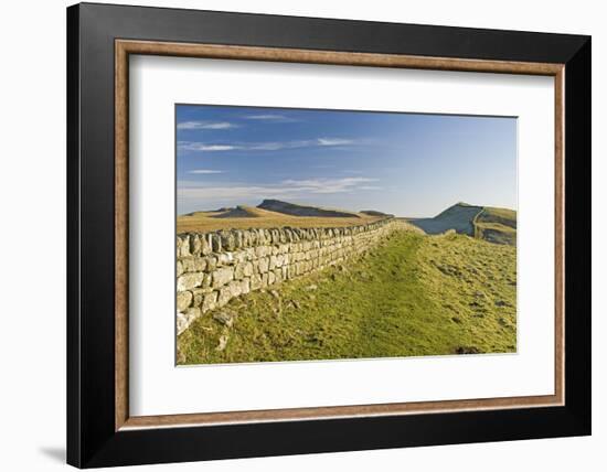 Looking East to Kings Hill and Sewingshields Crag, Hadrians Wall, England-James Emmerson-Framed Photographic Print