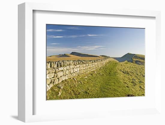 Looking East to Kings Hill and Sewingshields Crag, Hadrians Wall, England-James Emmerson-Framed Photographic Print