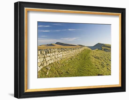 Looking East to Kings Hill and Sewingshields Crag, Hadrians Wall, England-James Emmerson-Framed Photographic Print