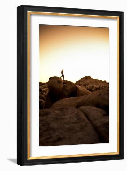 Looking For Lines Amongst The Stone In Joshua Tree National Park-Daniel Kuras-Framed Photographic Print