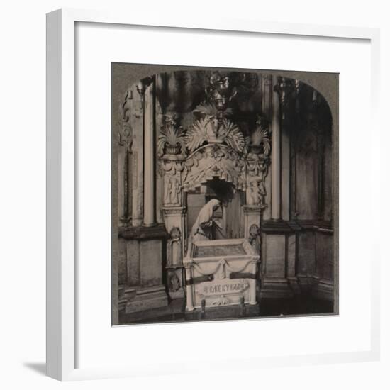 'Looking from the Chapel of the Angel, to the Holy Sepulchure, Jerusalem', c1900-Unknown-Framed Photographic Print