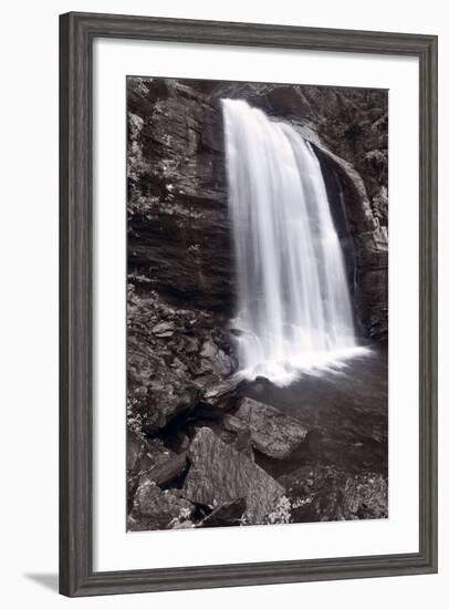 Looking Glass Falls North Carolina BW-Steve Gadomski-Framed Photographic Print