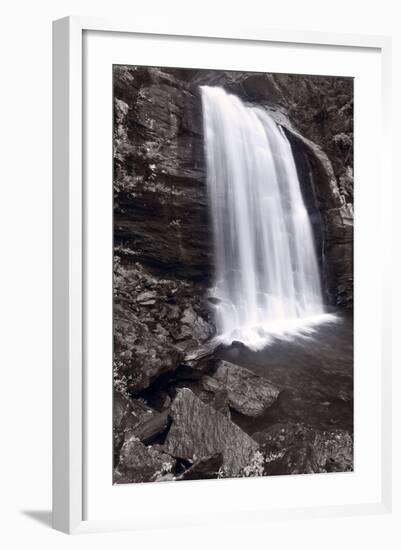 Looking Glass Falls North Carolina BW-Steve Gadomski-Framed Photographic Print