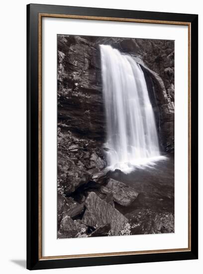 Looking Glass Falls North Carolina BW-Steve Gadomski-Framed Photographic Print