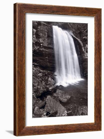Looking Glass Falls North Carolina BW-Steve Gadomski-Framed Photographic Print