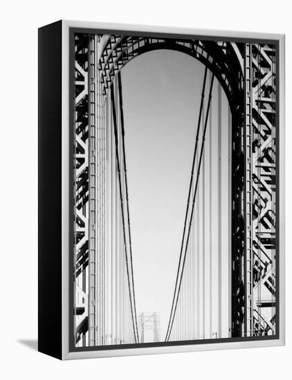 Looking Head on at Roadway of George Washington Bridge-Margaret Bourke-White-Framed Premier Image Canvas