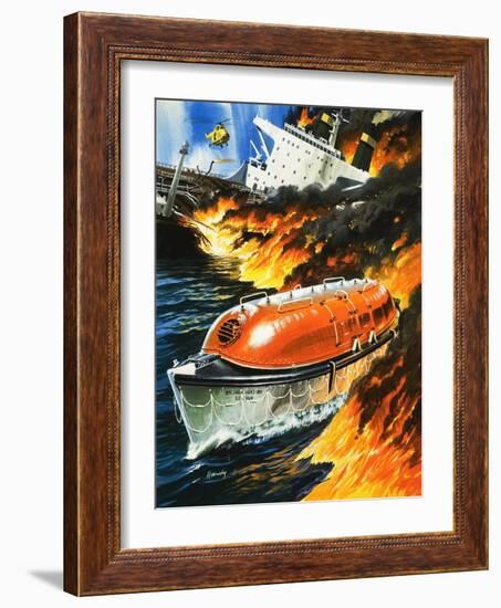 Looking Into Science: Escape at Sea-Wilf Hardy-Framed Giclee Print