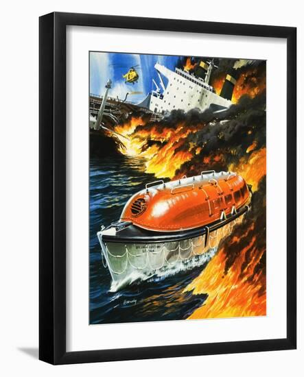 Looking Into Science: Escape at Sea-Wilf Hardy-Framed Giclee Print