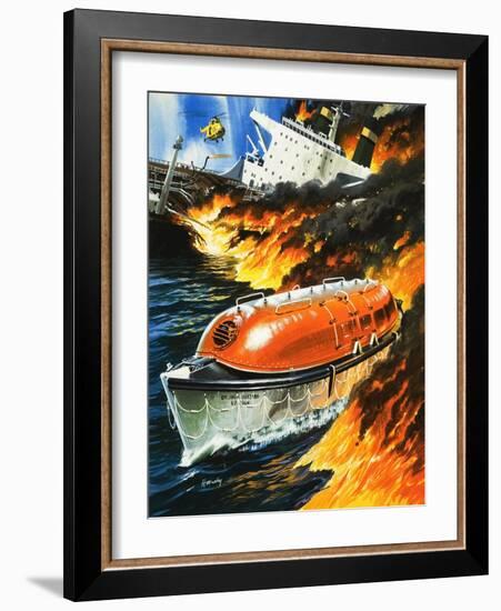 Looking Into Science: Escape at Sea-Wilf Hardy-Framed Giclee Print